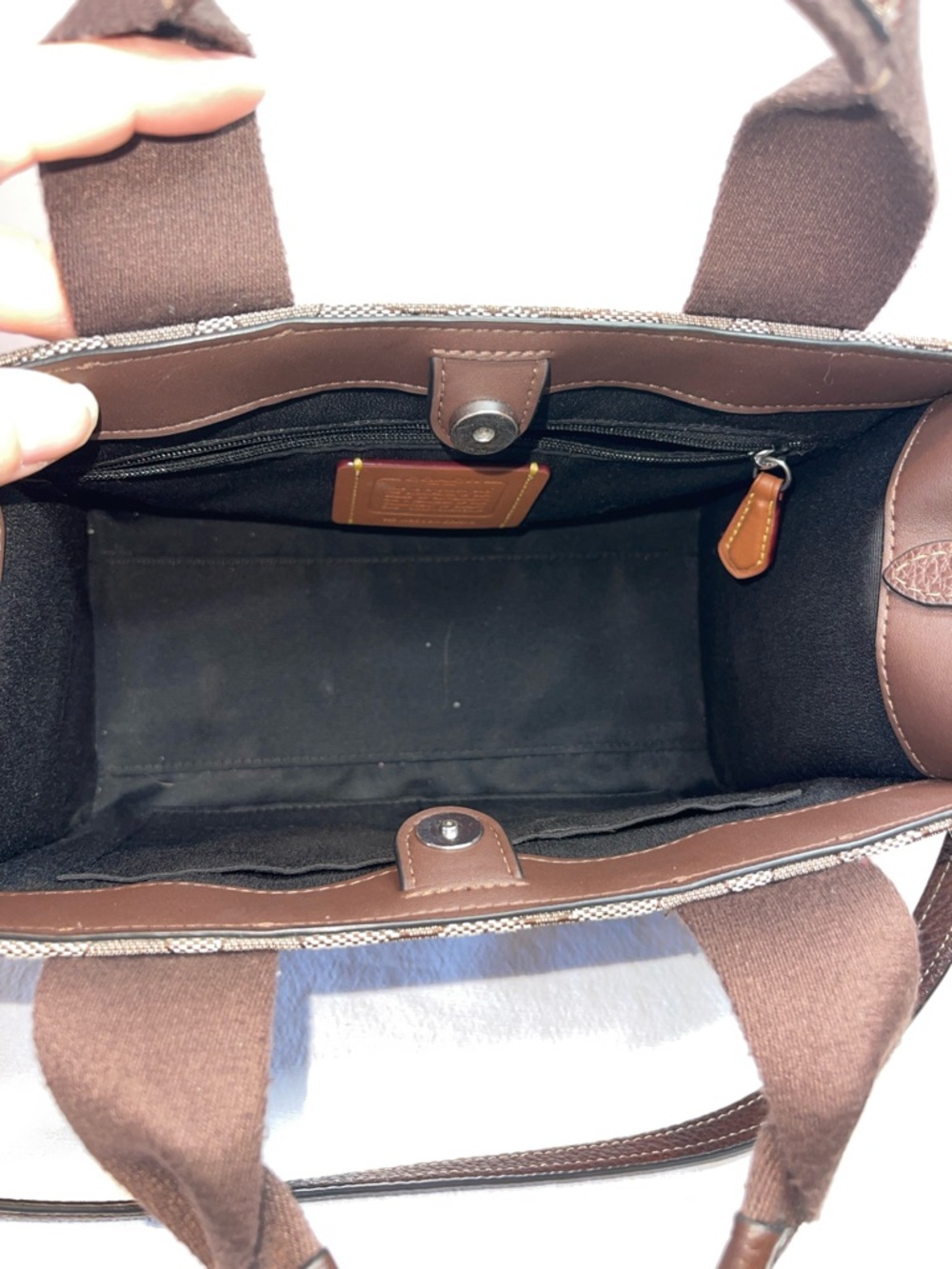 Coach A2578-CAR78 Smith Tote Bag 24 Brown Canvas and Leather - Picture 11 of 13